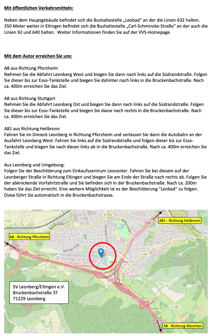 Anfahrtbeschreibung